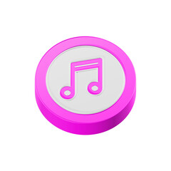 note music sign icon 3d 
