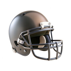 Fototapeta premium A sleek black football helmet showcasing a modern design, perfect for sports enthusiasts and team branding. It's a 3D render model that is optimized for various uses.