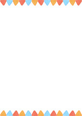 シンプルな水彩の三角形のフレーム