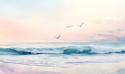 Fototapeta premium Vibrant Nature and Scenic Landscapes: Captivating Sunsets, Lush Forests, and Serene Oceans with Stunning Colors and Tranquil Atmospheres