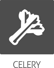 Celery Vegetable Food Allergen Icon Concept