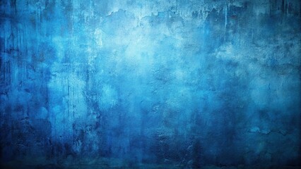 Fototapeta premium Unfinished blue wall with abstract grunge texture
