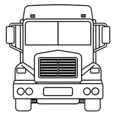 vector illustration of truck lorry
