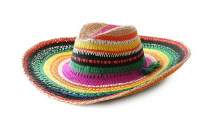 PNG, Cinco De Mayo hat, Mexican sombrero hat isolated on a transparent background