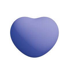 3d icon, 3d illustration, cute heart, glittertexture material, very peri color,  transparent background, y2k, playful and fun-loving design