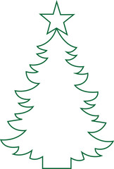 Obraz premium Christmas tree hand drawn illustrations. Vector.