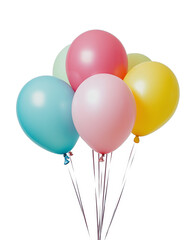Colorful Balloons Isolated on a transparent background