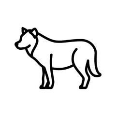 Obraz premium wolf animal icon line vector design in trendy style