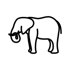elephant animal icon line vector design in trendy style