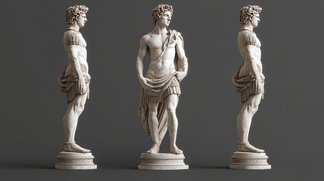 3D model of a Perseus statue made of marble during the Renaissance. In Greek and Roman mythology, he is the hero and the monster-slayer.
