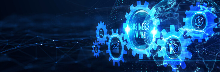 Business growth concept. Business, technology concept. 3d illustration