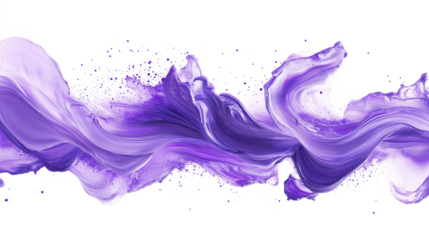 PNG, Digital lavender oil paint brush stroke on a transparent background