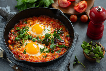 tasty tomato and bean shakshuka