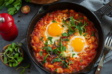 tomato and bean shakshuka