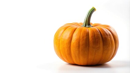 Obraz premium Vibrant orange pumpkin isolated on white background