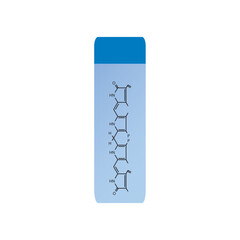Bilirubin skeletal structure diagram.Bile pigment compound molecule scientific illustration.