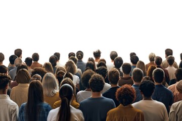 Obraz premium Diverse crowd from behind view