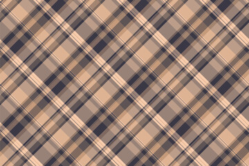 British seamless fabric vector, repetition plaid background texture. Skirt tartan textile check pattern in pastel and orange colors.