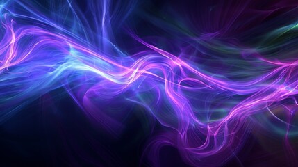Obraz premium Abstract Background with Glowing Purple and Blue Swirls