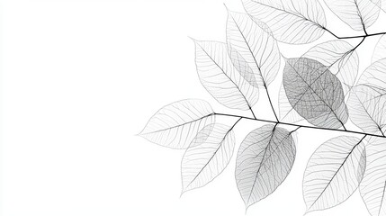 Elegant Leaf Cluster in Minimalist Style