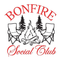 Bonfire Social Club SVG, Camping SVG