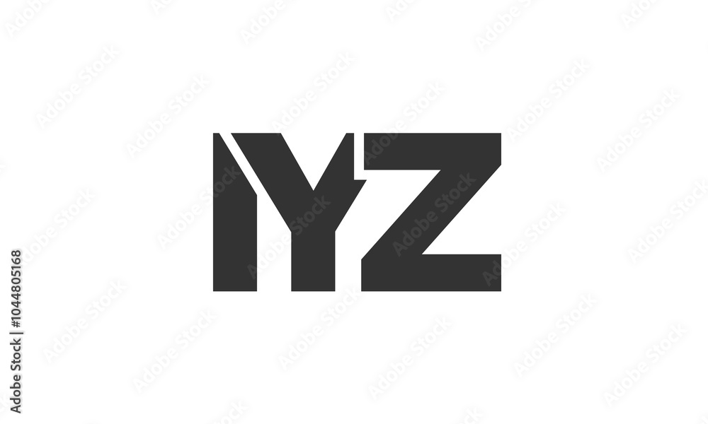 Fototapete iyz logo design template with strong and modern bold text. initial based vector logotype featuring s