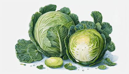 Fototapeta premium fresh vegetables, cabbage
