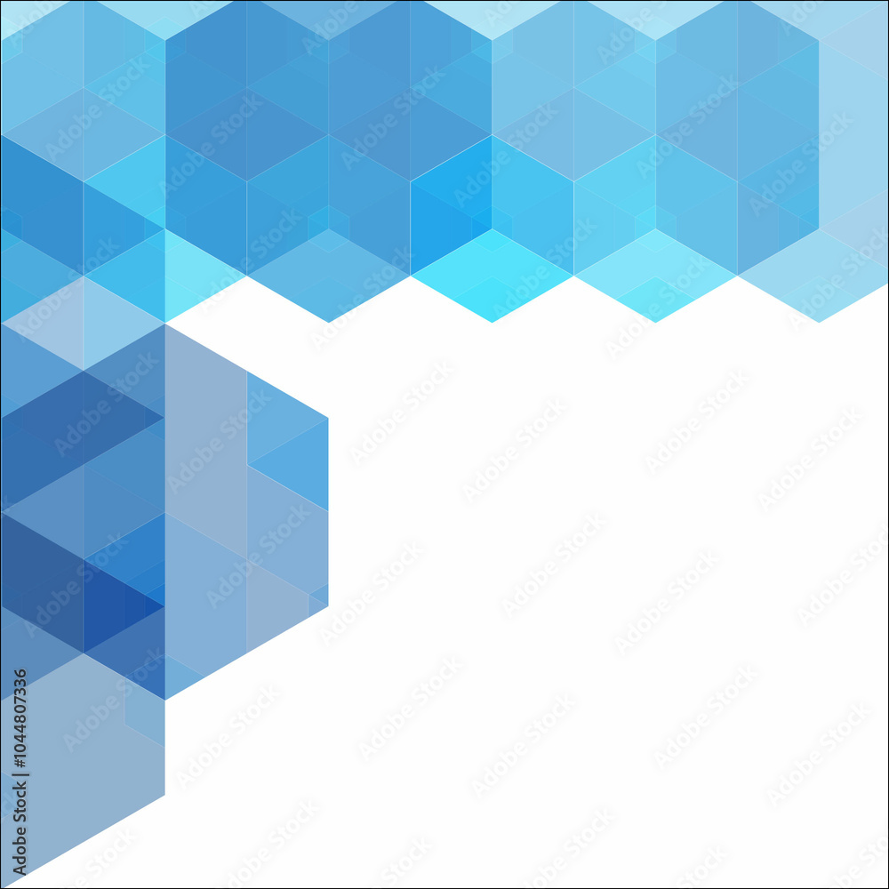 Canvas Prints blue hexagon background. geometric design. presentation template. eps 10