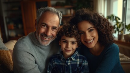 Fototapeta premium The Family Smiling Together