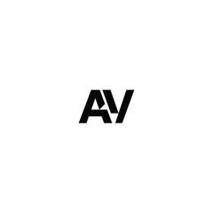 AV monogram logo design letter text name symbol monochrome logotype alphabet character simple logo