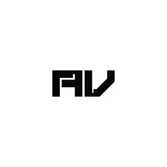 AV monogram logo design letter text name symbol monochrome logotype alphabet character simple logo