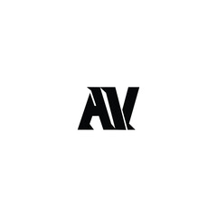 AV monogram logo design letter text name symbol monochrome logotype alphabet character simple logo