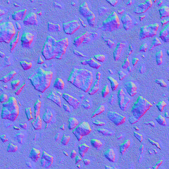 Seamless rocky ground , wall normal map © Mat Karmon
