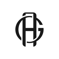 Initials Letter AG Abstract Round Circle Logo Design Inspiration