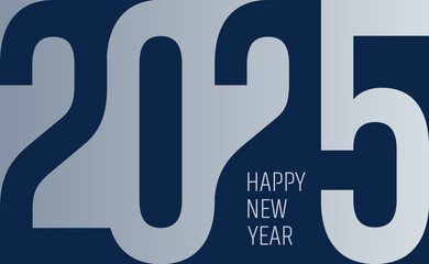 Happy New Year poster. 2025. Vector illustration. Sketch for creativity.