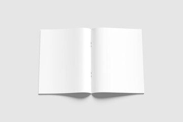 Magazine Open Blank Background