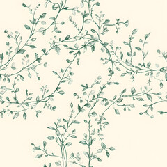 Obraz premium Whimsical Floral and Foliage Designs seamless pattern: Playful Doodles, Geometric Leaves, and Elegant Wildflowers in Bold and Soft Color Palettes.