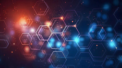 Obraz premium hexagon concept design abstract technology background vector