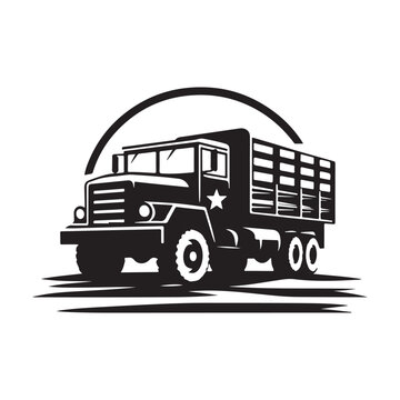 recommend clip art: military truck silhouette icon