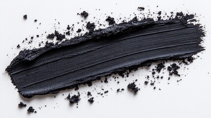 Black Pigment Swatch  Cosmetic Texture  Makeup  Charcoal  Dark Color  Abstract Art