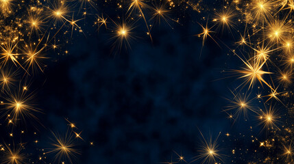 Naklejka premium Seamless pattern abstract star christmas background with elegant golden vector lines