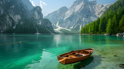Obraz premium Lake Braies landscape