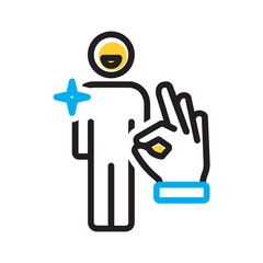 Vector multicolor icon for Impeccable