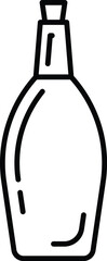 Bottle Vector with Black Line. Free Bottle Drawing