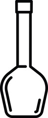 Bottle Vector with Black Line. Free Bottle Drawing