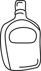 Bottle Vector with Black Line. Free Bottle Drawing