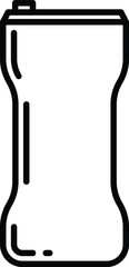 Bottle Vector with Black Line. Free Bottle Drawing