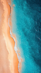 Fototapeta premium Beach Banner with Light Blue Sea