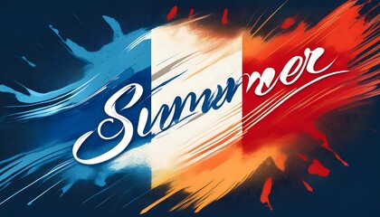 Vintage holiday card design featuring cheerful typography and festive decorations, perfect for celebrating Christmas and summer festivities