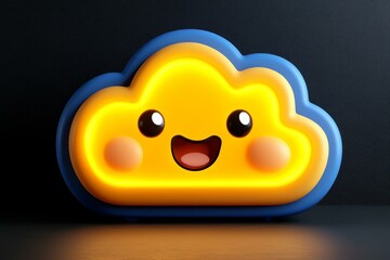 Adorable Cloud-shaped Toy with a Happy Expression